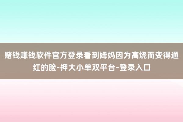 赌钱赚钱软件官方登录看到姆妈因为高烧而变得通红的脸-押大小单双平台-登录入口