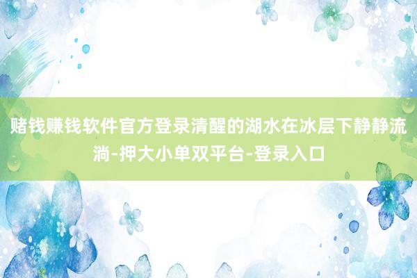 赌钱赚钱软件官方登录清醒的湖水在冰层下静静流淌-押大小单双平台-登录入口