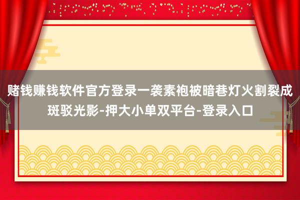 赌钱赚钱软件官方登录一袭素袍被暗巷灯火割裂成斑驳光影-押大小单双平台-登录入口