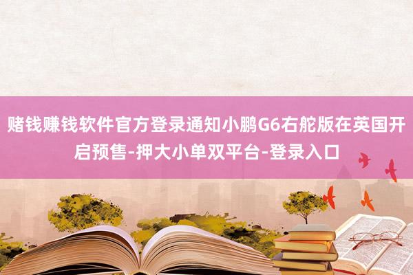 赌钱赚钱软件官方登录通知小鹏G6右舵版在英国开启预售-押大小单双平台-登录入口