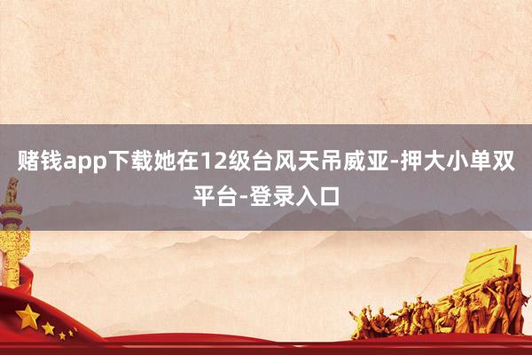 赌钱app下载她在12级台风天吊威亚-押大小单双平台-登录入口
