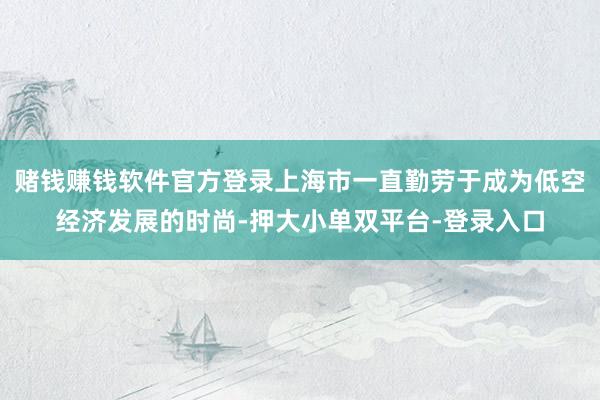 赌钱赚钱软件官方登录上海市一直勤劳于成为低空经济发展的时尚-押大小单双平台-登录入口
