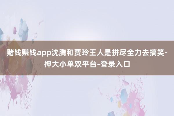 赌钱赚钱app沈腾和贾玲王人是拼尽全力去搞笑-押大小单双平台-登录入口