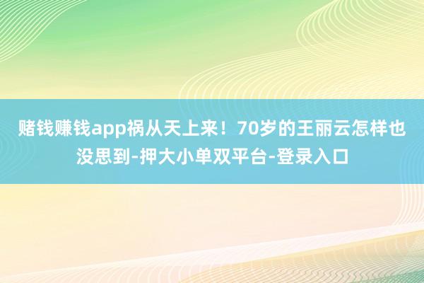 赌钱赚钱app祸从天上来！70岁的王丽云怎样也没思到-押大小单双平台-登录入口