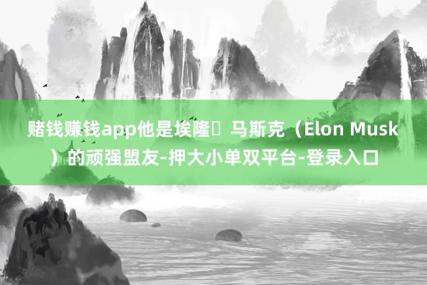 赌钱赚钱app他是埃隆・马斯克（Elon Musk）的顽强盟友-押大小单双平台-登录入口