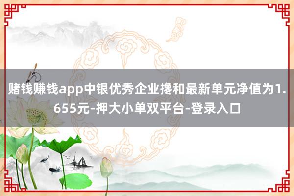 赌钱赚钱app中银优秀企业搀和最新单元净值为1.655元-押大小单双平台-登录入口
