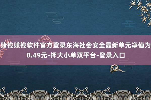 赌钱赚钱软件官方登录东海社会安全最新单元净值为0.49元-押大小单双平台-登录入口